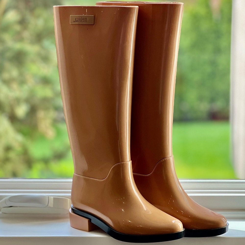 Melissa Rain Boots Tan NWT